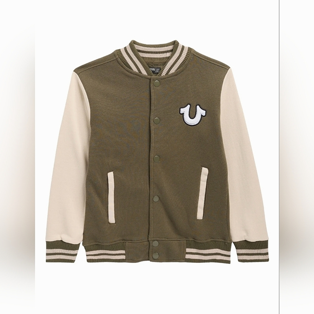 True Religion Varsity Snap Bomber Jacket